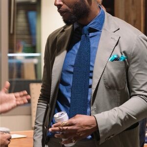 Moda Matters Enzo Olive Cotton Blazer. Size 38R. Made in Italy. NWT.